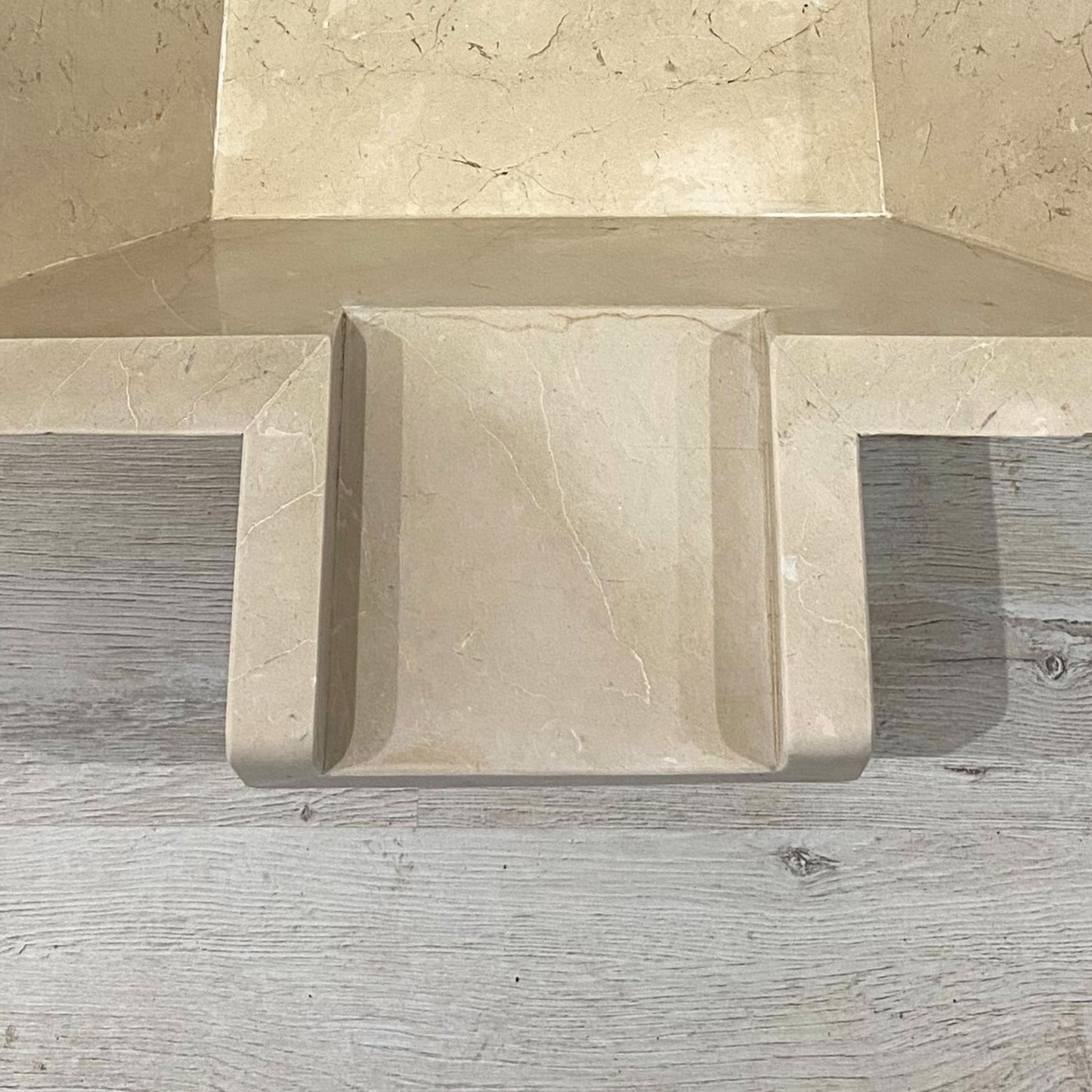 Handmade Marble Beige Cascade Water Bowl, for Pool, Bathroom & Garden, Natural Stone, Outdoor and Indoor Décor, Fountain Centerpiece