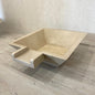 Handmade Marble Beige Cascade Water Bowl, for Pool, Bathroom & Garden, Natural Stone, Outdoor and Indoor Décor, Fountain Centerpiece