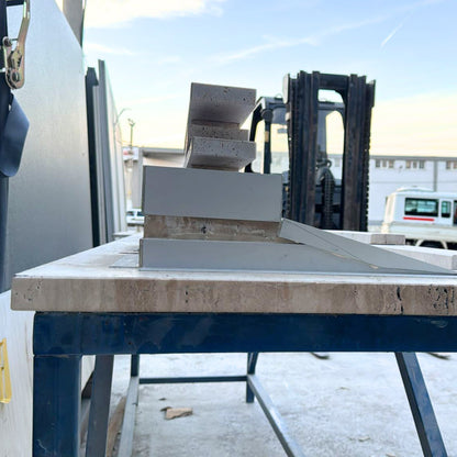 Handmade Double Travertine Bahtroom Sink, Vein Cut Travertine Design, Bathroom Decor, Natural Stone, Modern Design, Wall Mount, Classic Look