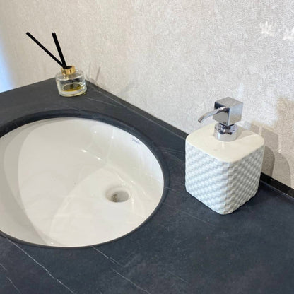 Handmade Marble Nero Marquina Bathroom Sink, Black and White Bathroom Sink, Natural Stone, Wall Mount Bathroom Sink, Black and White Marble